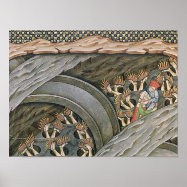Poster L'enfer de Dante avec un commentaire (Devant)
