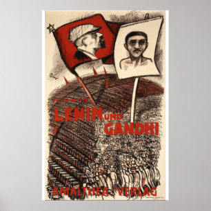 Poster Lenin and Gandhi