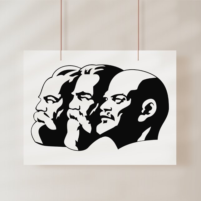 Poster Lenin, Marx, Engels, Soviet Union, Communism (Créateur téléchargé)