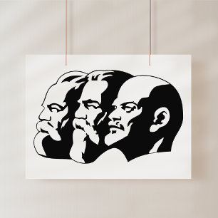 Poster Lénine, Marx, Engels, Union soviétique, Communisme