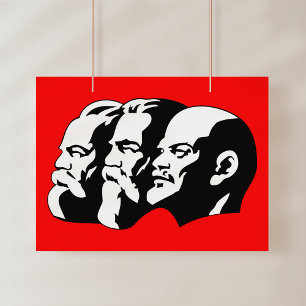 Poster Lénine, Marx, Engels, Union soviétique, Communisme