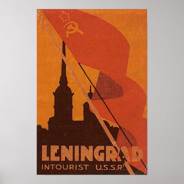 Poster Léningrad URSS Russie soviétique Voyage russe (Devant)