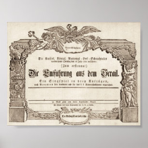 Poster L'enlèvement de l'opéra Serail Amadeus Mozart