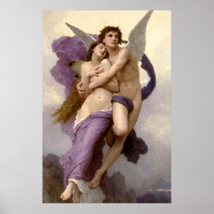 Poster L'enlèvement de psychologie par Bouguereau