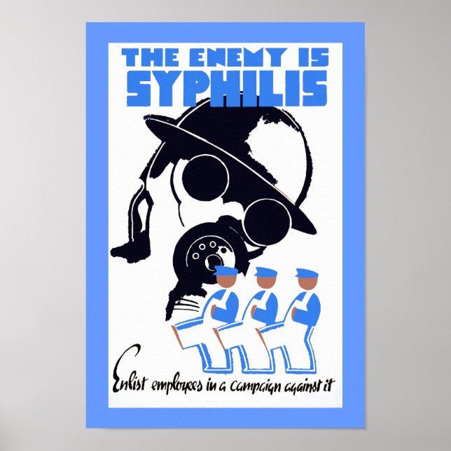 Poster L'ennemi est la syphilis (Devant)