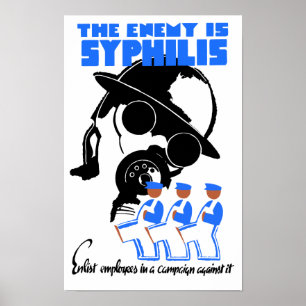 Poster L'ennemi est la syphilis - WPA