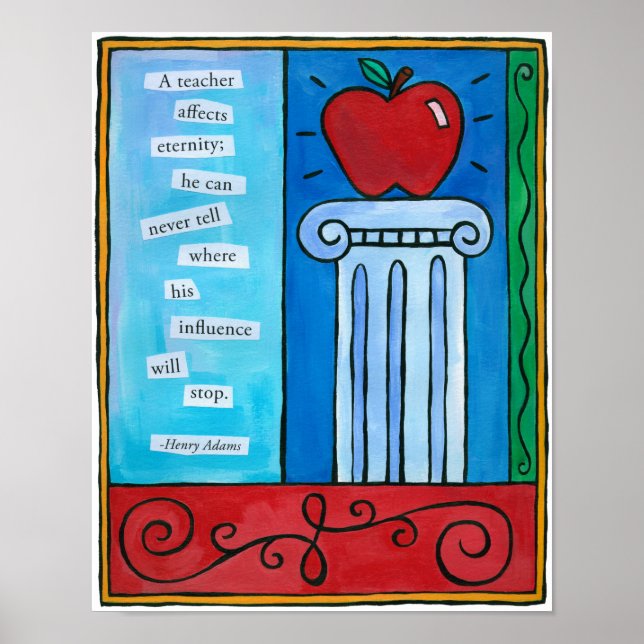 Poster L'enseignant affecte l'affiche éternité (Devant)