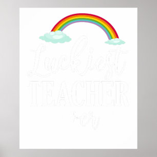 Poster l'enseignant le plus chanceux qui soit, rétro, vin