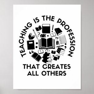 Poster L'Enseignement Est La Profession Enseignant angl