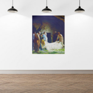 Poster L'ensevelissement de Jésus par Carl Heinrich Bloch