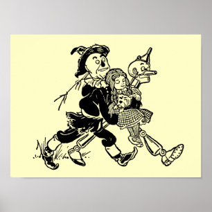 Poster L'ensorceleuse vintage de Oz Dorothy dormant avec