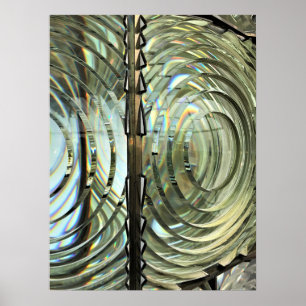 Poster Lentille de Fresnel, phare de Cape Blanco, côte de