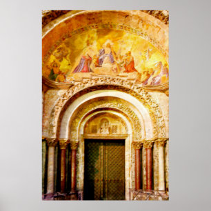 Poster L'entrée de la basilique de marque de saint à