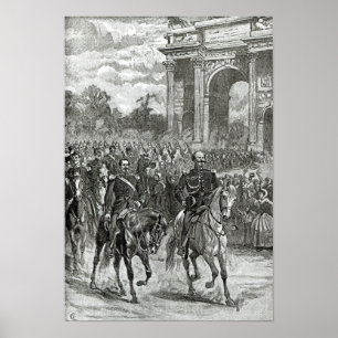 Poster L'entrée de Napoléon III et Victor Emmanuel