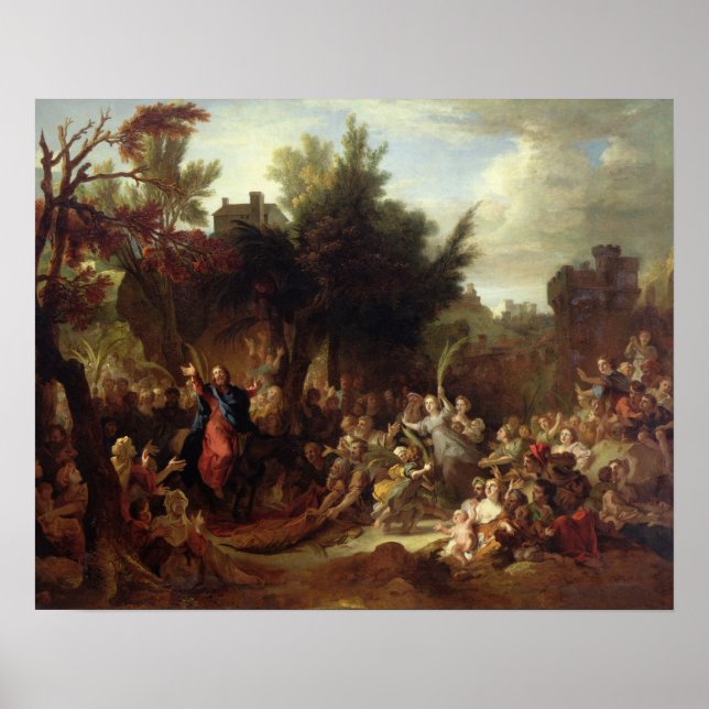 Poster L'entrée du Christ à Jérusalem, vers 1720 (Devant)