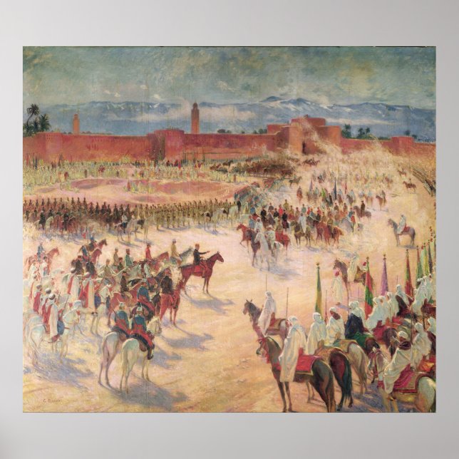 Poster L'entrée du général Lyautey et du général Mangin (Devant)