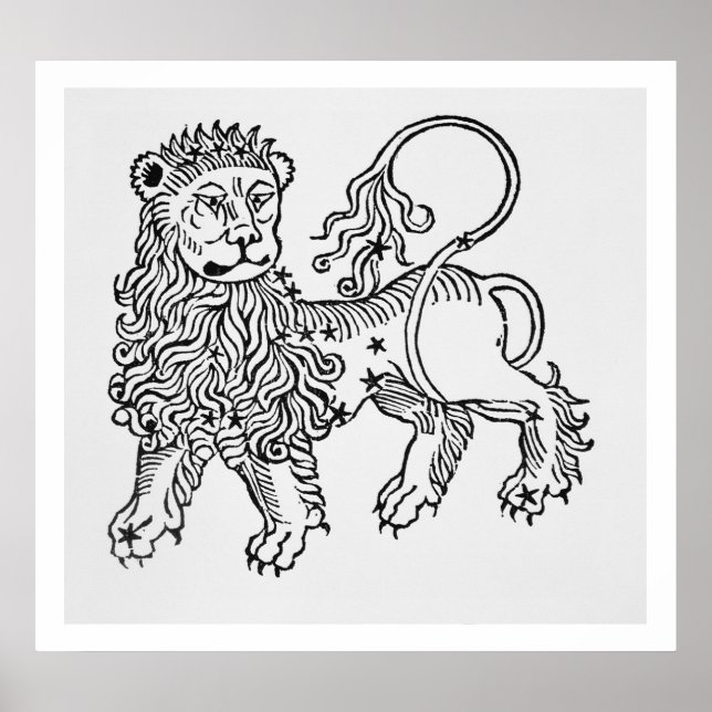 Poster Leo (le Lion) une illustration de 'Poeticon (Devant)