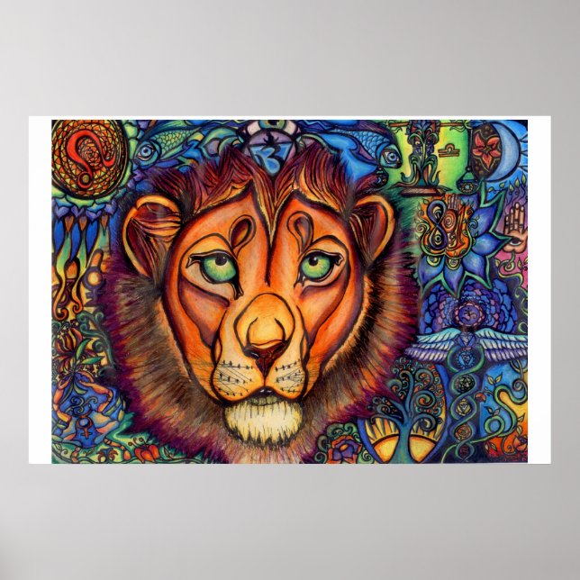 Poster Leo Lion, Calme et Fierce (Devant)