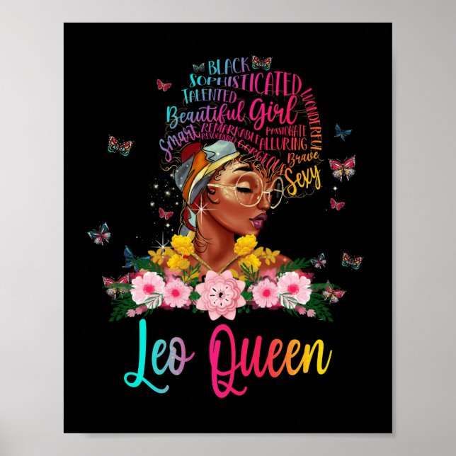 Poster Leo Queen Black Femmes Persistent Belle (Devant)