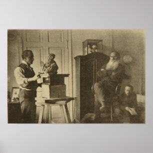 Poster Leo Tolstoï et le sculpteur Prince Paolo