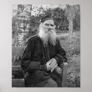 Poster Leo Tolstoï - Portrait de l'auteur russe