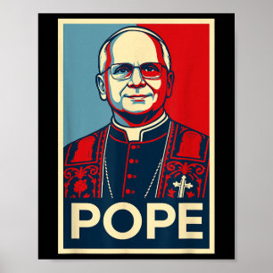 Poster Leo Xiv _ Pop Culture Rome Catholique
