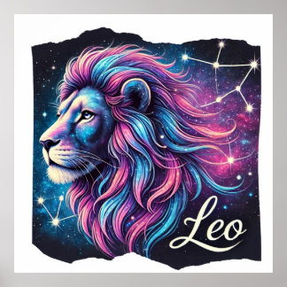 Poster Leo Zodiac Constellation Art Print