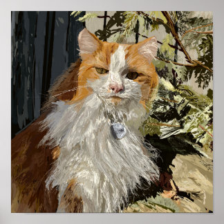 Poster Leon le chat norvégien de la forêt
