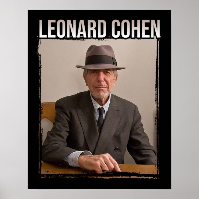 Poster Leonard Cohen Portrait (2) (Devant)