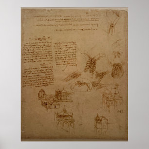 Poster Leonardo, Atlantic Codex - Les architectes