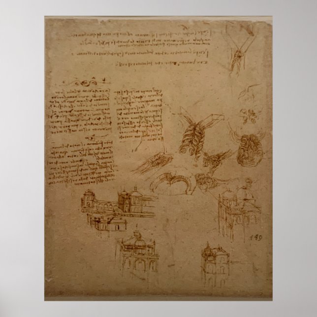 Poster Leonardo, Codex Atlantique - Les architectes (Devant)