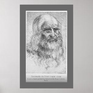 Poster Leonardo Da Vinci - Autoportrait