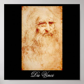 Poster Leonardo Da Vinci Autoportrait vers 1510-1515