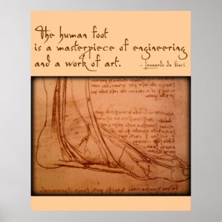 Poster Leonardo da Vinci Foot