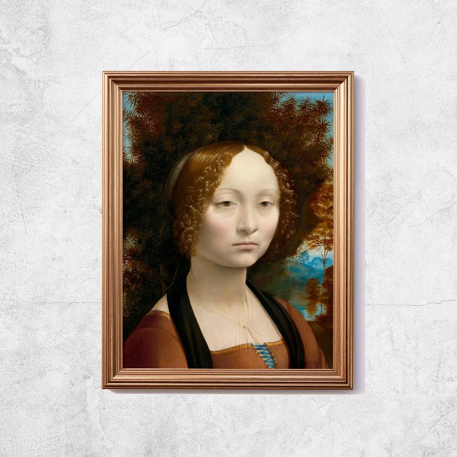 Poster Leonardo Da Vinci Ginevra De Benci Ancien Art Célè (Leonardo Da Vinci Ginevra De Benci Old Famous Art Poster
)