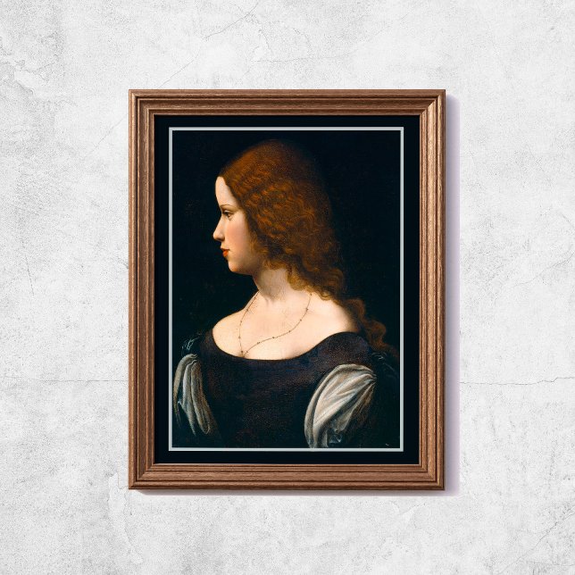 Poster Leonardo Da Vinci Portrait Jeune Dame Célèbre Art (Leonardo Da Vinci Portrait Young Lady Famous Art Poster
)
