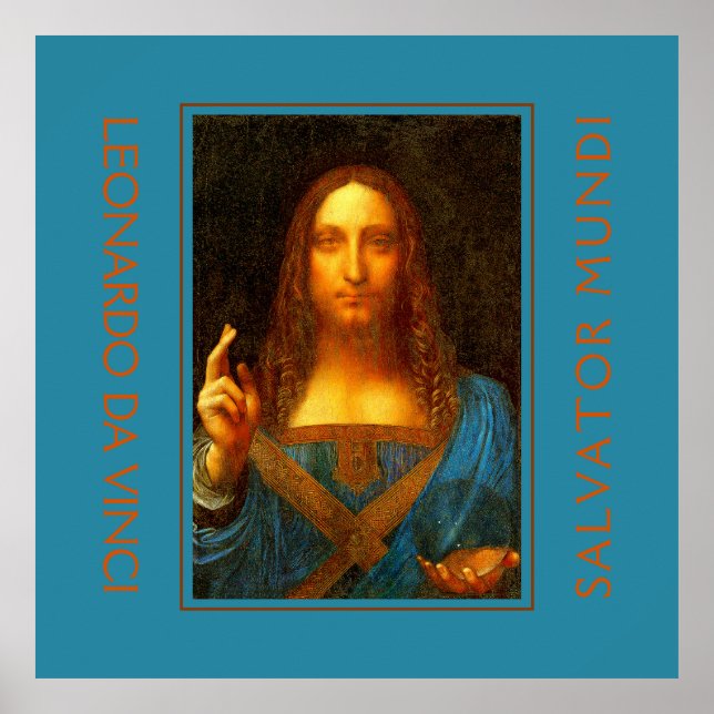 Poster LEONARDO DA VINCI SALVATOR MUNDI Art (Devant)
