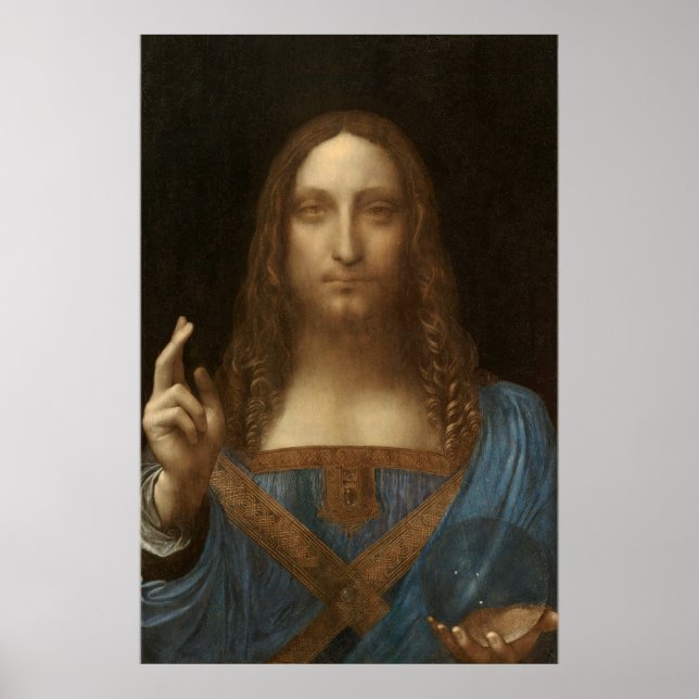 Poster Leonardo da Vinci Salvator Mundi Imprimer (Devant)