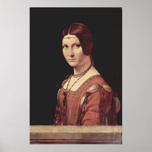 Poster Leonardo de da Vinci - Ferronnière de belle de La