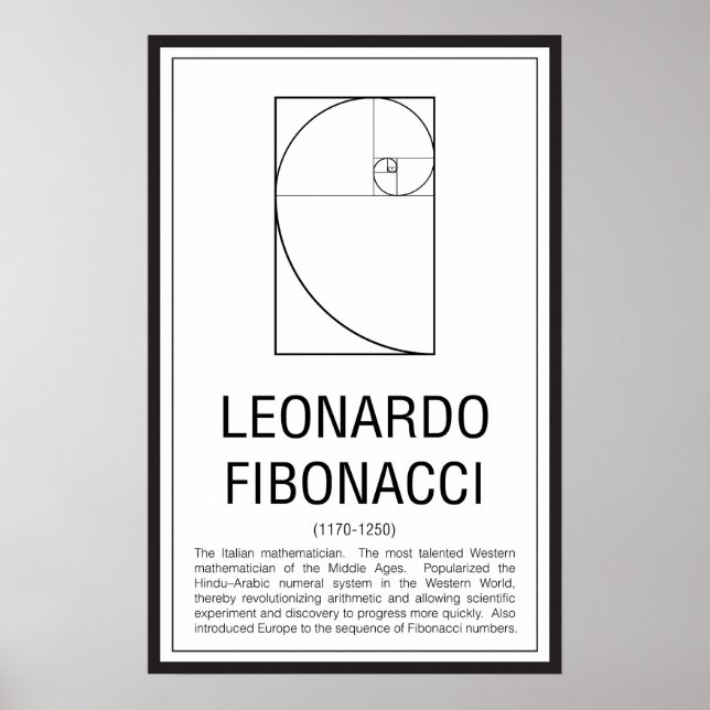 Poster Leonardo Fibonacci (Devant)