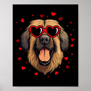 Poster Leonberger Valentine Coeur Cute Amoureux de les ch