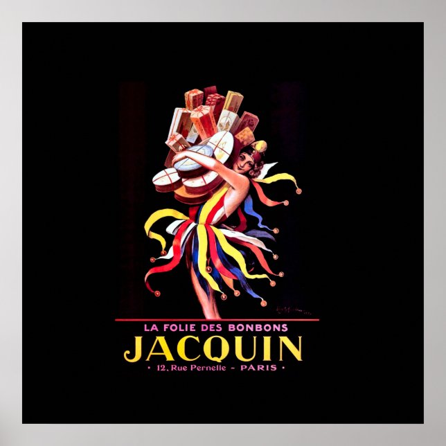 Poster Leonetto Cappiello Jacquin Bonbon Publicité (Devant)