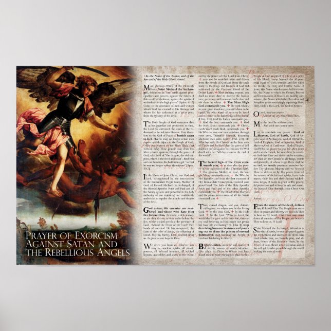 Poster Léonine Prière d'Exorcisme (Devant)