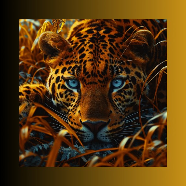 Poster Leopard dans l'herbe (Créateur téléchargé)