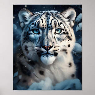 Poster Léopard De Neige En Neige