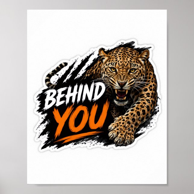 Poster Léopard Derrière Vous  (Devant)