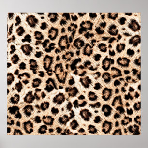 Poster Leopard Design Motif : Wild Elegance.