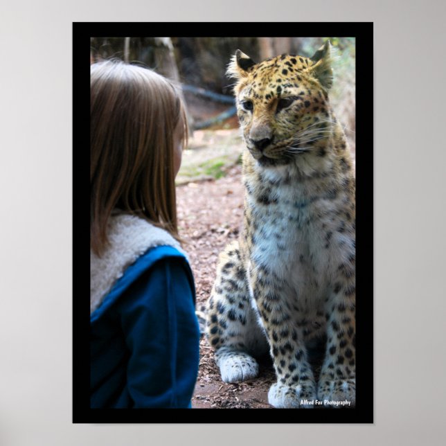 Poster Léopard et Enfant (Devant)