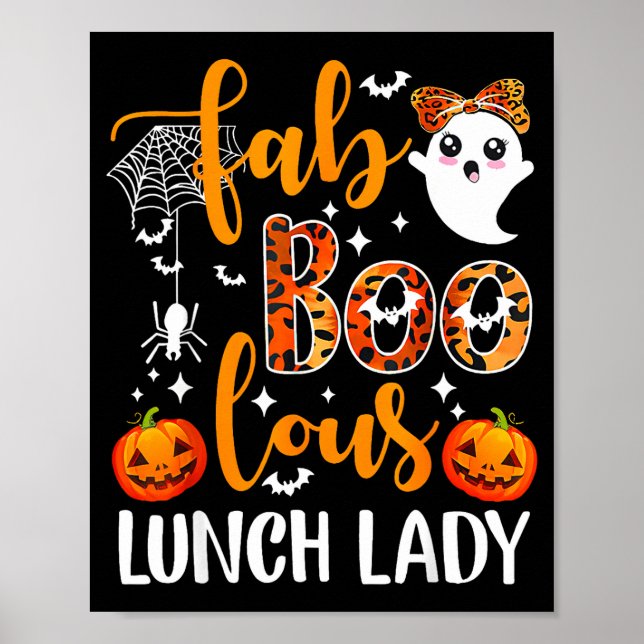 Poster Leopard Fab Boo Lous Lunch Lady Matching Group Tee (Devant)