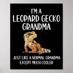 Poster Leopard Gecko Grandma Définition Animaux Lover Mot